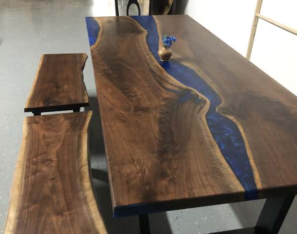 Wood Slab Table in Chapel Hill, North Carolina